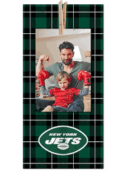 New York Jets Plaid Clothespin 6x12 Sign
