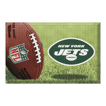 New York Jets Rubber Scraper Door Mat