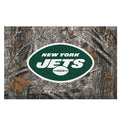 New York Jets Rubber Scraper Door Mat Camo