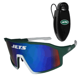 New York Jets Shield Sunglasses with Visor Clip