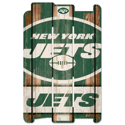 New York Jets Sign 11x17 Wood Fence Style