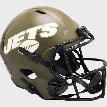 New York Jets Speed Replica Full Size Football Helmet SALUTE TO SERVICE