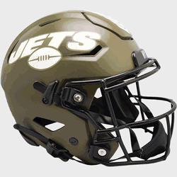 New York Jets SpeedFlex Full Size Football Helmet SALUTE TO SERVICE