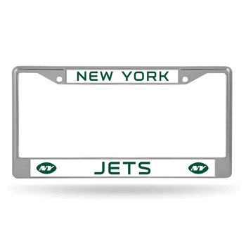 New York Jets Standard Chrome Frame with Plastic Inserts 12