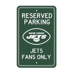 New York Jets Team Color Reserved Parking Sign Dcor 18in. X 11.5in. Lightweight