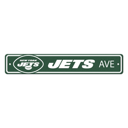 New York Jets Team Color Street Sign Dcor 4in. X 24in. Lightweight