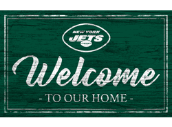 New York Jets Team Color Welcome 11x19 Sign