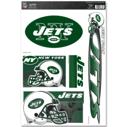 New York Jets Ultra Decal 11in x 17in Multi Logo