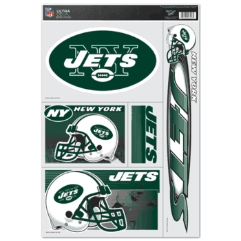 New York Jets Ultra Decal 11in x 17in Multi Logo