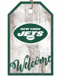 New York Jets Welcome Team Tag 11x19 Sign