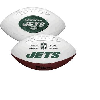 New York Jets Wilson NFL Live Signature Autograph White Panel Football