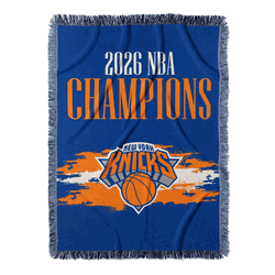 New York Knicks 2026 NBA Champions Opulent Woven Tapestry 48x60 inches
