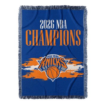 New York Knicks 2026 NBA Champions Opulent Woven Tapestry 48x60 inches