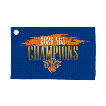 New York Knicks 2026 NBA Champions Pinnacle Waffle Printed Golf Towel 16x25 inches