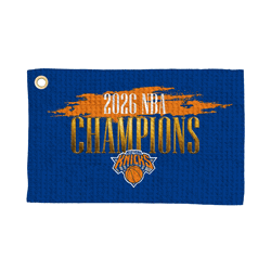 New York Knicks 2026 NBA Champions Pinnacle Waffle Printed Golf Towel 16x25 inches