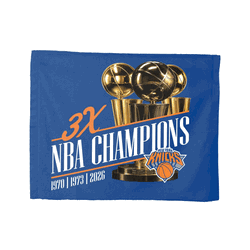 New York Knicks 2026 NBA Multi-Champs Defended Rally Towel 15x18 inches