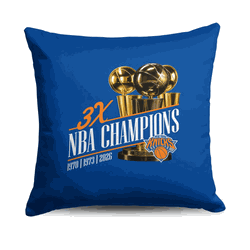 New York Knicks 2026 NBA Multi-Champs Legacy Throw Pillow 18x18 inches