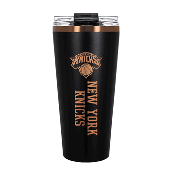 New York Knicks 32oz Black and Copper Big Slim with Straw