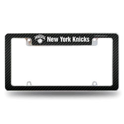 New York Knicks Black 12" x 6" Chrome All Over Automotive License Plate Frame