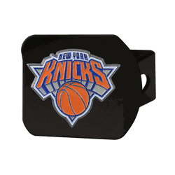 New York Knicks Black Metal Hitch Cover - 3D Color Emblem