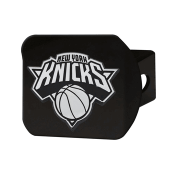 New York Knicks Black Metal Hitch Cover with Metal Chrome 3D Emblem