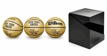 New York Knicks Full Size 2026 NBA Championship Gold Basketball w/Case *IF WIN ITEM*