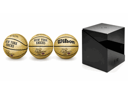 New York Knicks Full Size 2026 NBA Championship Gold Basketball w/Case *IF WIN ITEM*
