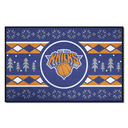 New York Knicks Holiday Sweater Starter Mat Accent Rug - 19in. x 30in.