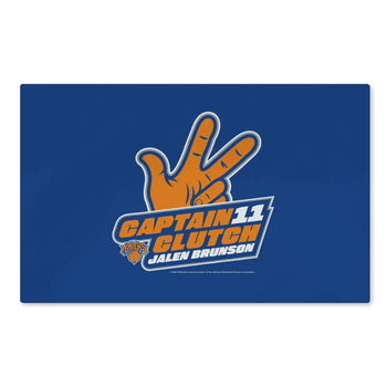 New York Knicks Jalen Brunson Captain Clutch Washable Rug 20x32 inches