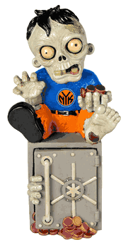 New York Knicks Zombie Figurine Bank CO