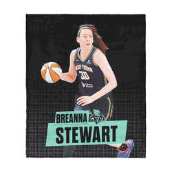 New York Liberty Breanna Stewart Silk Touch Throw Blanket 50x60 inches