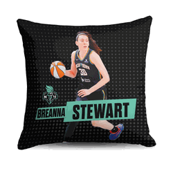 New York Liberty Breanna Stewart Throw Pillow 18x18 inches