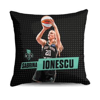 New York Liberty Sabrina Ionescu Throw Pillow 18x18 inches
