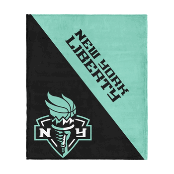 New York Liberty WNBA Halftone Silk Touch Throw Blanket 46x60 inches