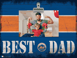 New York Mets 10" x 8" Best Dad with Stripe Clip Frame