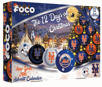 New York Mets Advent Calendar Ball Ornament