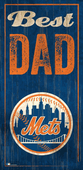 New York Mets Best Dad 6x12 Sign