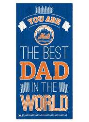 New York Mets Best Dad in the World 6x12 Sign