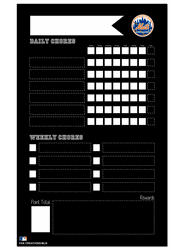 New York Mets Chore Chalk Board 11x19 Sign