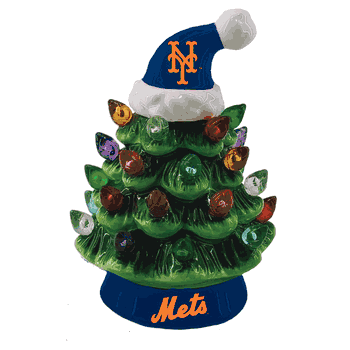 New York Mets Christmas Tree 4 Inch LED Tabletop