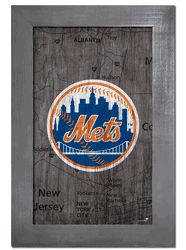 New York Mets City Map 11x19 Sign