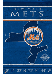 New York Mets Coordinates 17x26