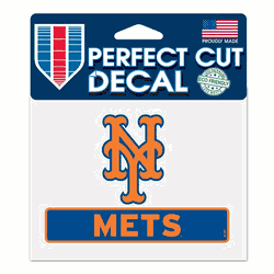 New York Mets Decal 4.5x5.75 Perfect Cut Color