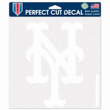 New York Mets Decal 8x8 Perfect Cut White
