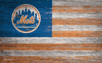 New York Mets Distressed Flag 11x19