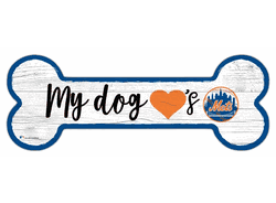 New York Mets Dog Bone 6x12 Sign