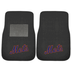 New York Mets Embroidered Car Mat Set - 2 Pieces