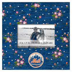 New York Mets Floral 10x10 Frame