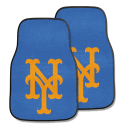 New York Mets Front Carpet Car Mat Set - 2 Pieces