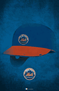 New York Mets Ghost Helmet 17x26
